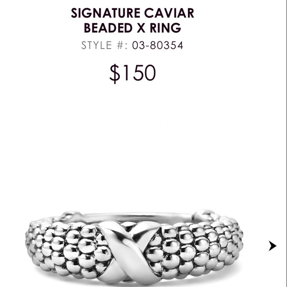 LAGOS Silver Signature X Beaded Ring